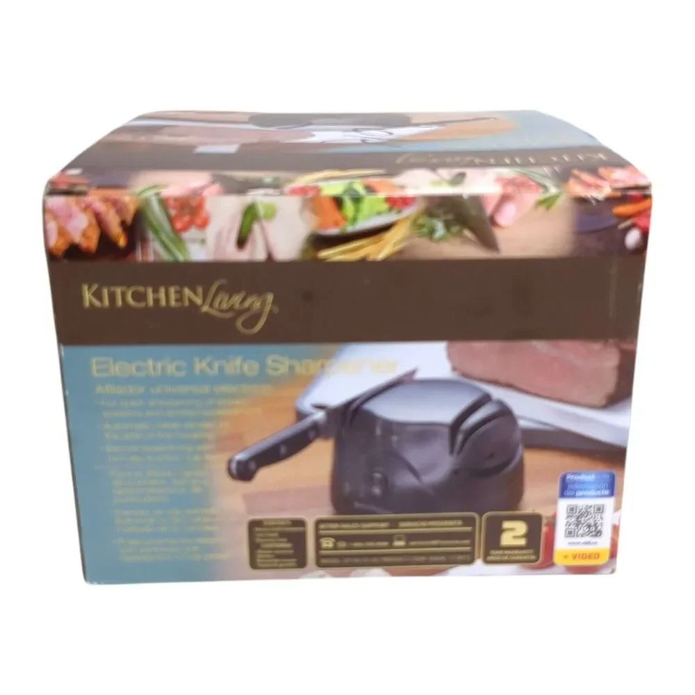 Kitchen Living Electric Knife Sharpener Black Tested Works Compact Fast